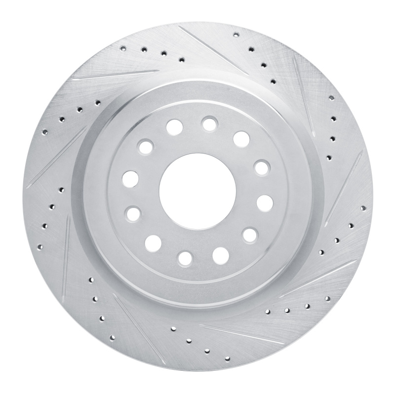 Ram 1500 Brake Rotor (1) - Rear Right - R1 Concepts - Drilled & Slotted - Silver - `19-`25 Ram 1500 Brake Rotor (1) - Rear Right - R1 Concepts - Drilled & Slotted - Silver - `19-`25